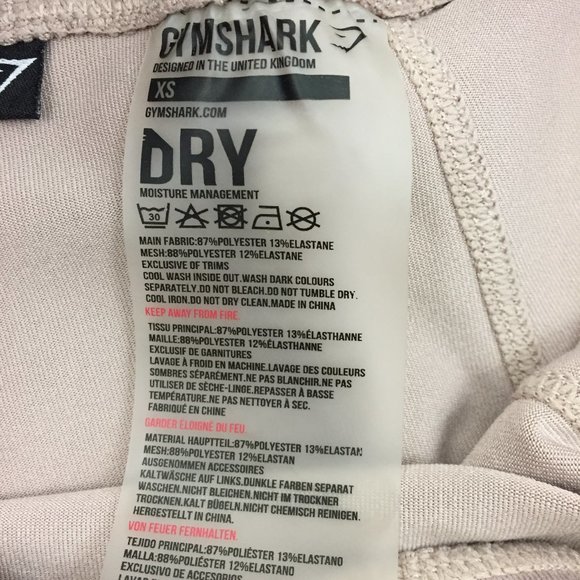 GYMSHARK Light Mauve Pink Dry Moisture Wicking Sheer Mesh Insert Leggings Pants - Picture 2 of 13